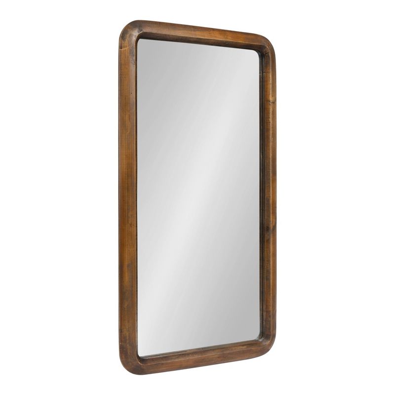 17&#34; x 32&#34; Pao Framed Wood Wall Mirror Walnut Brown - Kate and Laurel, 3 of 7