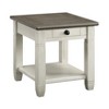 Vynxaria Casual Country End Table with Drawer, Rosy Brown & Antique White, 24" x 26" x 25"H, Model: Granby Collection - 3 of 4