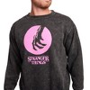 Stranger Things Vecna CC TV Oversized Print on Men's Black Mineral Wash Sweatshirt - 2 of 4