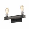 Kirkland 2-Light Industrial Wall Sconce - Damp Rated, Dimmable, Faux Barnwood Design - 3 of 3