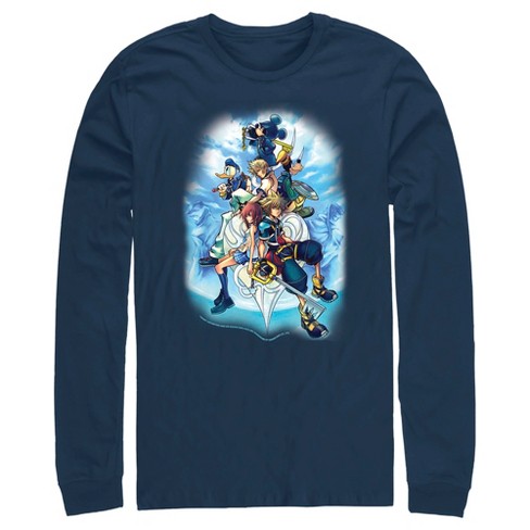 Men's Kingdom Hearts 2 Box Art Long Sleeve Shirt : Target