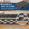 coucheta 4x6ft Machine Washable Area Rugs, Modern Bordered Non Slip Checkered Geometric Soft Bedroom Throw Carpet, for Living Room, Dining, Black - 3 of 4