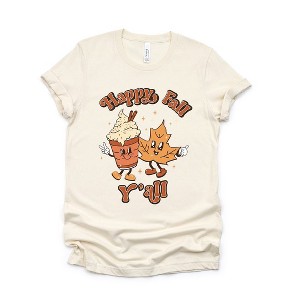 Simply Sage Market Women's Retro Happy Fall Y'all Leaf Short Sleeve Graphic Tee - 1 of 4