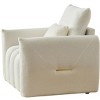 GDFStudio Arin Modern Teddy Upholstered Armchair with 1 Pillow - 4 of 4