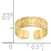 Black Bow Jewelry Flower And Butterfly Toe Ring in 14K Yellow Gold - 3 of 4