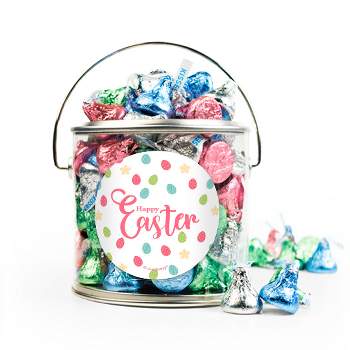 Easter Candy Gift Hershey's Kisses Paint Can Eggs & Flowers -  By Just Candy