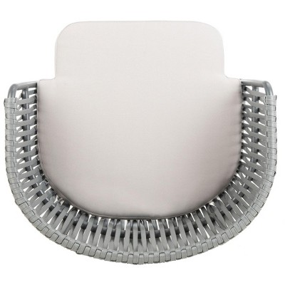 Gray Rope and Aluminum Outdoor Dining Chair with Cushions