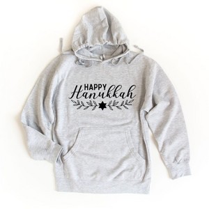 Simply Sage Market Women's Graphic Hoodie Happy Hanukkah - 1 of 3