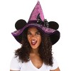 HalloweenCostumes.com One Size Fits Most  Women  Disney Minnie Mouse Spider Webs Witch Hat for Adults, Black/Purple/White - 4 of 4