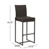 Coolbibila-Set Of 2 Barstool, Bar Chair High For Outdoor, Polyethylene Rattan Bar Chair Stool, Modern Bar Chair, Bar Chair With Back - 4 of 4