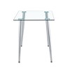 NicBex Dining Table Kitchen Table Rectangle Glass Dining Table for Living Room, Dining Room, Silver - 4 of 4