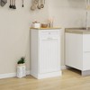 Sevobal Utility Storage Cabinets, Closed Cabinet with Flip Drawer, Large Capacity for Living Room Kitchen Hallway, White, 19.68"*3.62"*35.42" - 2 of 4