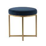 18" Round Ottoman with Metal Base - WOVENBYRD