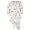 Gerber Baby Girls' Sleep 'n Plays with Mitten Cuffs - 4-Pack - 3 of 4