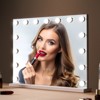 VEVOR Hollywood Vanity Mirror With Lights,15 Dimmable Bulbs & 3 Color Lighting Modes, Makeup w/ Detachable 5X Magnification,USB Port,22.8x18.1in,White - 2 of 4