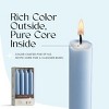 Leor & Lair Blue Taper Candles – 6 Inch Blue Dinner Candles, Pack of 8 Short Candle Sticks for Hanukkah, Winter - 2 of 3