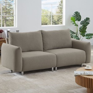 NicBex Couches for Living Room 82" Loveseat Sofa Upholstered Couch with Strong and Durable Wood Fram for Apartment, Camel - 1 of 4
