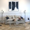 17' Metal Geometric Coffee Table in Gray - Henn&Hart  - 4 of 4