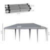 DSVIMOY 10'*20' Pop Up Canopy Tent, Outdoor Instant Gazebo Sun Shade Shelter for Catering, Wedding, Gray, 230.4"*116.4"*106.8" - 3 of 4