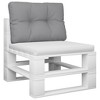 vidaXL Fabric Pallet Cushion in Gray - Water-Repellent & Comfortable Outdoor Furniture Accent with 100% Polyester Cover & Hollow Fiber Filling - 3 of 4