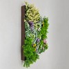 Modern Home 20" Square Vertical Hanging Artificial Succulent Wall Art - Wall Mount 3D Garden Greenery - 2 of 4