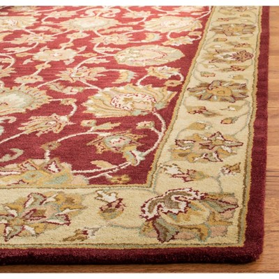 Heritage Red and Gold Hand-Tufted Wool Area Rug