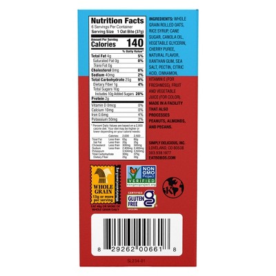 Bobo's Oat Bars Bites Cherry Pie - 7.8oz/6ct