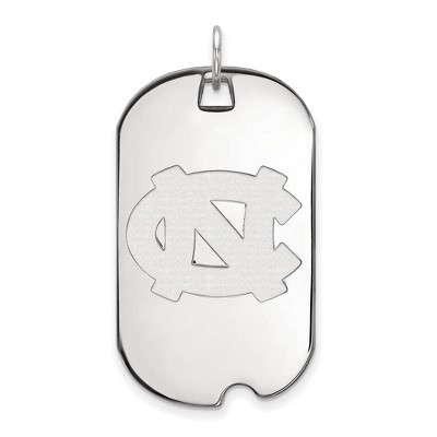 Black Bow Jewelry 14k White Gold North Carolina Tar Heels NCAA Large Pendant