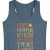 Women's - Instant Message - Fall Bucket List Leaves, Pumpkins, Hot Cider Graphic Racerback Tank - 2 of 4