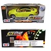 BMW M3 Coupe Neon Yellow with Matt Black Top and Stripes "GT Racing" Series 1/24 Diecast Model Car by Motormax - 3 of 3