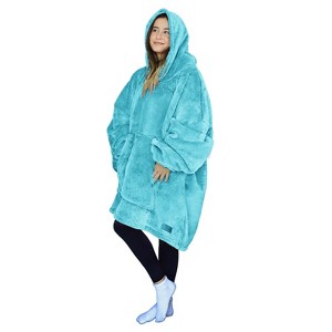 Tirrinia Wearable Blanket Oversized Hoodie for Adults, Patterns Sweatshirt Blanket, as Warm & Funny Gifts for Men Women Girlfriend - 1 of 4