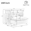 Modern Chenille Accent Chair with Ottoman, Oversized Comfy Lounge Chair, 1-Seat Cloud Sofa for Living Room, Apartment, or Bedroom–The Pop Home - 4 of 4