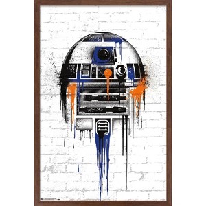 Trends International Star Wars: Saga - Droid Black And Orange Framed Wall Poster Prints - 1 of 4
