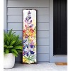 HomeRoots 36" White Purple And Blue Watercolor Floral Solid Wood Porch Sign - 2 of 4