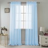 RT Designer Collection Celine Sheer Luxurious Modern Design Curtain Panel 54" x 84" Blue - 2 of 4