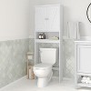 Merrick Lane Over the Toilet Bathroom Organizer with Shelves and Magnetic Closure Doors - 2 of 4