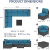 7-Piece Outdoor Patio Furniture Set - All-Weather PE Wicker Sectional Sofa with Cushions and Glass Coffee Table, Modular 6-Seater Living Room Set - 2 of 4