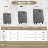 Grungis 3 Piece Upright Spinner Softshell Bag and Luggage Sets,Lightweight Softside Expandable Suitcase Luggage with Duffel Bag - 3 of 4