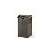 Suncast 33 Gallon Resin Trash Can and Suncast Garden Screen Gate Fence, Java - 4 of 4