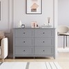 Farmhouse 6-Drawer Dresser w/ Gold Handles, MDF Storage Cabinet - 4 of 4