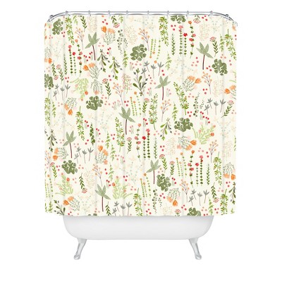 Floral Goodness IV Shower Curtain Green - Deny Designs