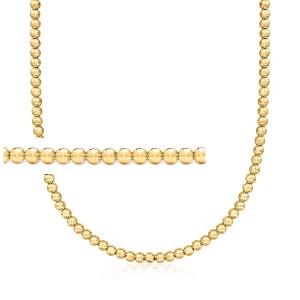 Pure Collection by Ross-Simons Italian 5mm 18kt Gold Vermeil Bead Necklace - 1 of 4