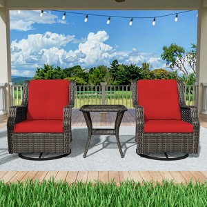 UPTIOT 3-Pieces Wicker Outdoor Patio Furniture Sets - 1 of 4