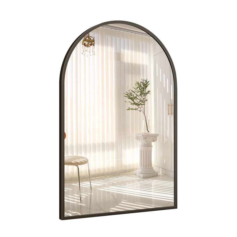 BEAUTYPEAK Arched Bathroom Mirror Rectangle With Rounded Top Decorative Wall Mirror Vanity Mirror, 3 of 5