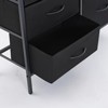 DOMETOUR 32" Wide Wood-Topped Storage Cabinet with Five Fabric Drawers, Black - 4 of 4