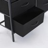 DOMETOUR 32" Wide Wood-Topped Storage Cabinet with Five Fabric Drawers, Black - image 4 of 4