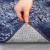 Washable Vintage Paisley Rug Non Slip Distressed Low Pile Carpet Stain Resistant Floor Mat for Bedroom Living Room Office - 4 of 4