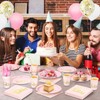 Hachikiko 192pcs Pink & Gold Dots Happy Birthday Party Pack, Disposable Plates, Napkins, Cups, Straws, Balloons, Cutlery - Serves 24 - 4 of 4