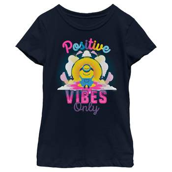 Girl's Minions: The Rise of Gru Stuart Positive Vibes Only T-Shirt