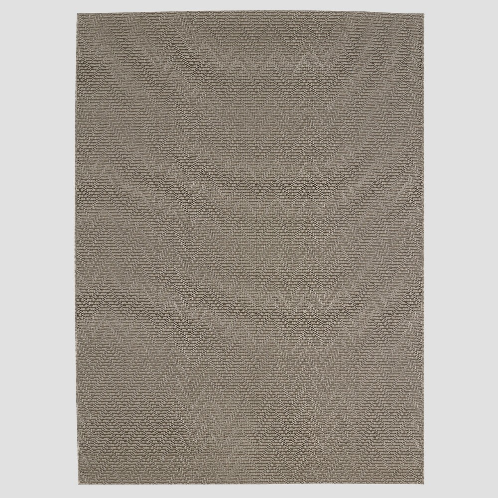 6' x 9' Chevron Outdoor Rug Stone - Smith & Hawken™